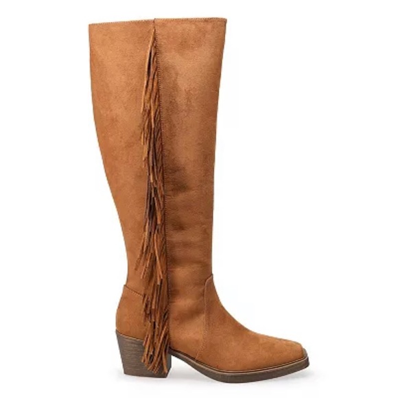 - SO® Singalong Women's Fringe Knee-High Boots - Picture 1 of 7